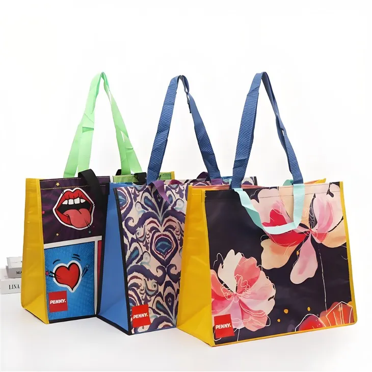 Krāsains, apdrukāts, laminēts maisiņš reklāmas neausta soma