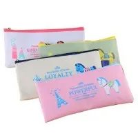 Kokvilnas zīmuļu kastīte Studentu kanvas zīmuļu kastīte